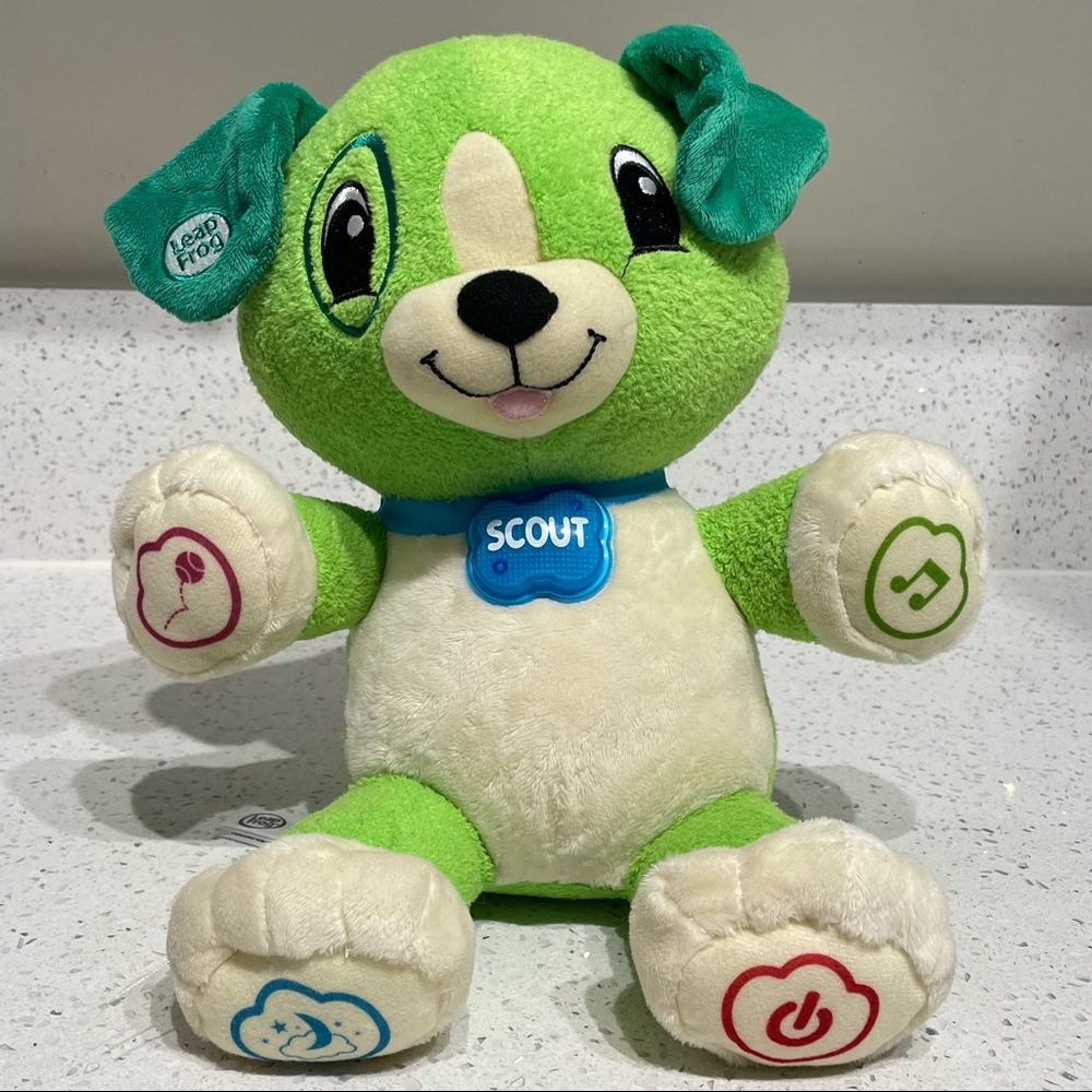 LEAPFROG-My Pal Scout Puppy Interactive Toy Plush Dog. Tested. Works.